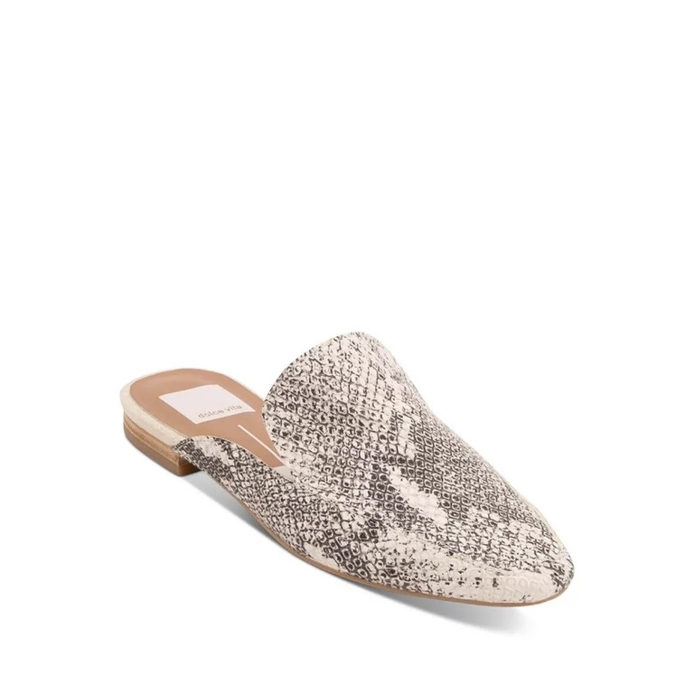 Dolce Vita Snake Print Leather Slippers (like new)